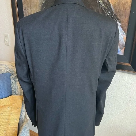 Like New Hart Schaffner Marx Gray Wool and Silk Blazer Size 44L